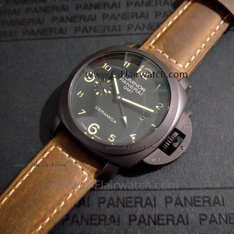Copy Panerai PAM 00441 Luminor GMT Brown Case Men Watch